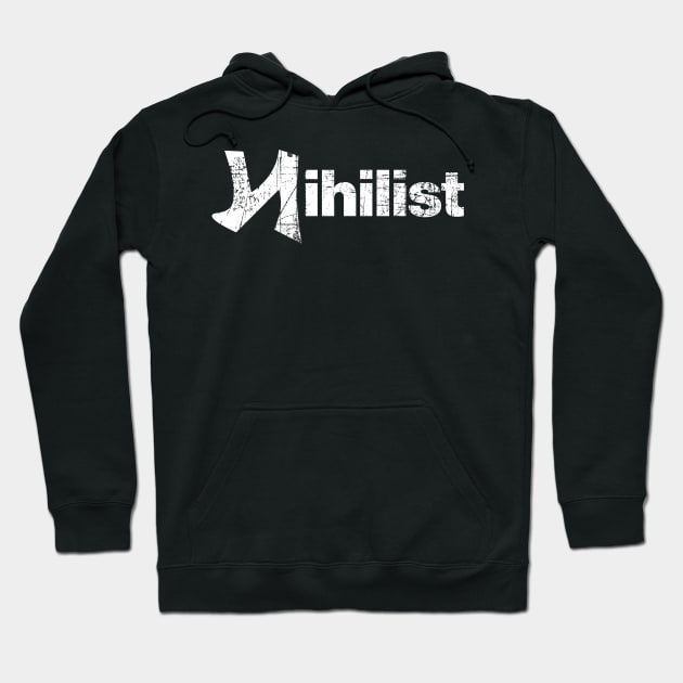 Nihilist Distressed Style Symbol Design Hoodie by darklordpug